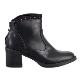 Kylie Casualowe Botki Z Eko Skóry czarne