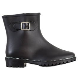 SHELOVET Kalosze Z Cyrkoniami czarne