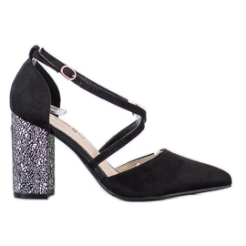 Goodin Modne Czółenka Na Słupku czarne