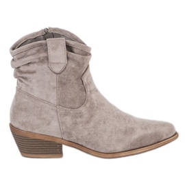 Cm Paris Zamszowe Kowbojki beżowy