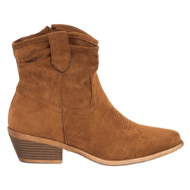 Cm Paris Zamszowe Kowbojki brązowe