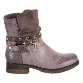 Super Me Stylowe Workery szare