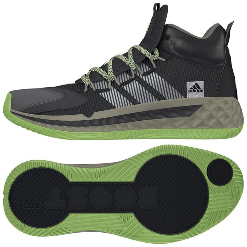 Buty do koszykówki adidas Pro Boost Mid M FW9510 granatowy, czarny, szary/srebrny czarne