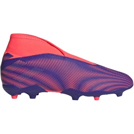 Buty piłkarskie adidas Nemeziz.3 Ll Fg Junior fioletowo-różowe EH0583 fioletowe