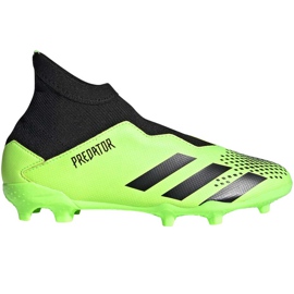 Buty piłkarskie adidas Predator 20.3 Ll Fg Junior zielono-czarne EH3019 zielone zielone