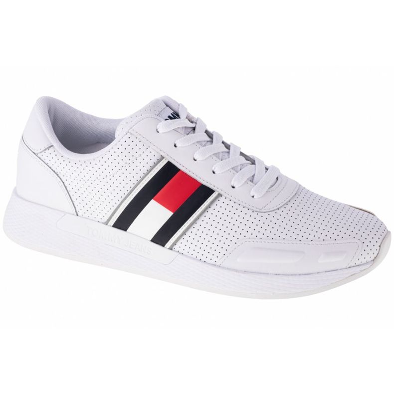 Buty Tommy Hilfiger Flexi Perf Leather Runner M EM0EM00580-YBR białe