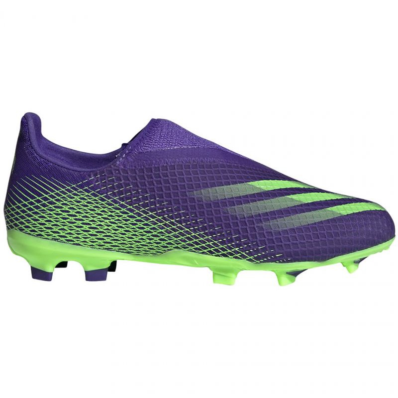 Buty piłkarskie adidas X Ghosted.3 Ll Fg Jr EH2015 zielony, fioletowy fioletowe