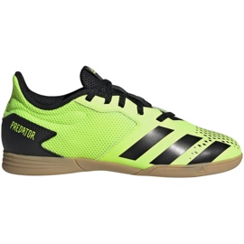 Buty piłkarskie adidas Predator 20.4 In Sala Jr EH3043 wielokolorowe zielone