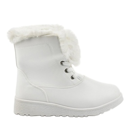 Białe ocieplane traperki Inaleth