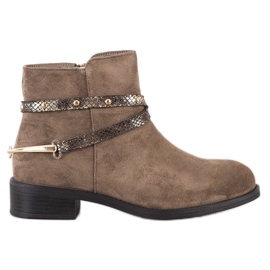 Bestelle Modne Brązowe Botki