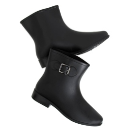 Kalosze za kostkę z klamerką czarne D32 Black