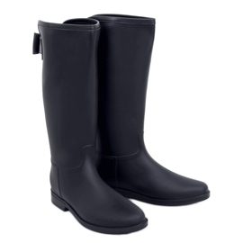 Kalosze damskie oficerki czarne D58 Black