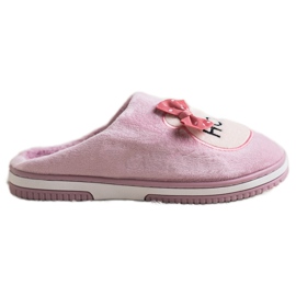 Bona Wsuwane Kapcie Home różowe