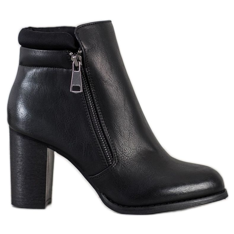 Super Mode Klasyczne Botki Na Suwak czarne