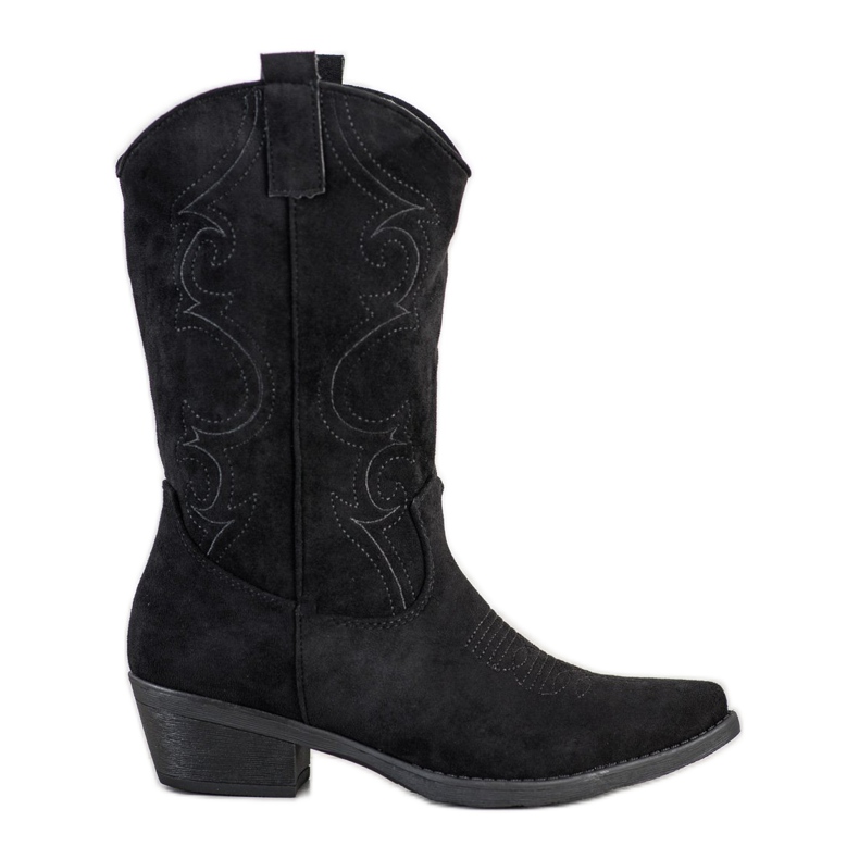 Marquiz Kozaki Kowbojki Ze Wzorem czarne