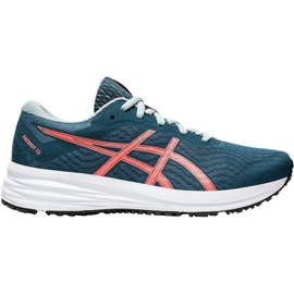 Buty do biegania Asics Patriot 12 Gs Jr 1014A139 400 granatowe