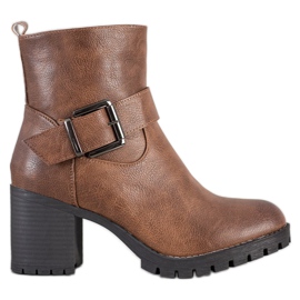 SDS Stylowe Workery Na Słupku brązowe