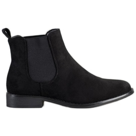 Ideal Shoes Zamszowe Sztyblety czarne