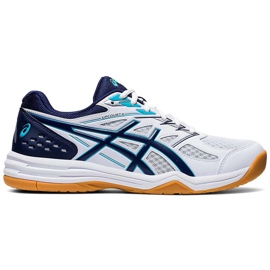 Asics Buty męskie do siatkówki Acics Upcourt 4 biało-granatowe 1071A053 100 białe białe