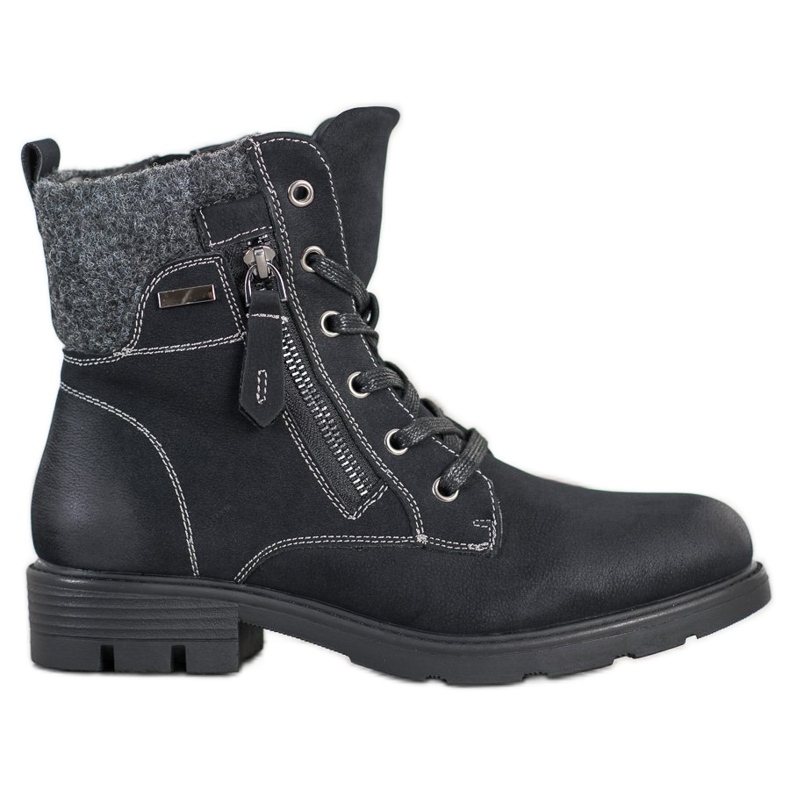 Super Mode Trapery Z Ozdobnym Suwakiem czarne