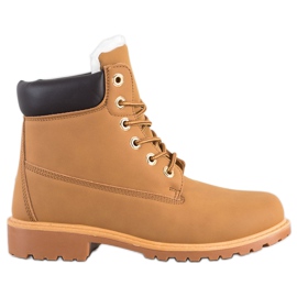 SHELOVET Casualowe Traperki brązowe