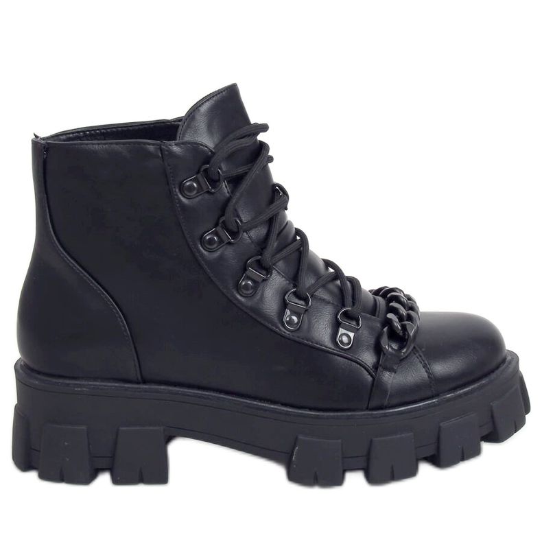 Botki na wysokiej podeszwie czarne NC1106 Black