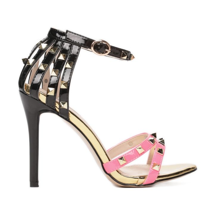 Vices 1420-23 Fuchsia 36 41 czarne różowe