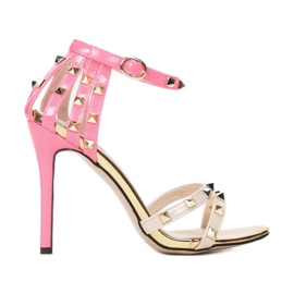 Vices 1420-14A Beige Fushia 36 41 beżowy różowe