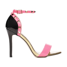 Vices 1421-23 Fuchsia 36 41 czarne różowe