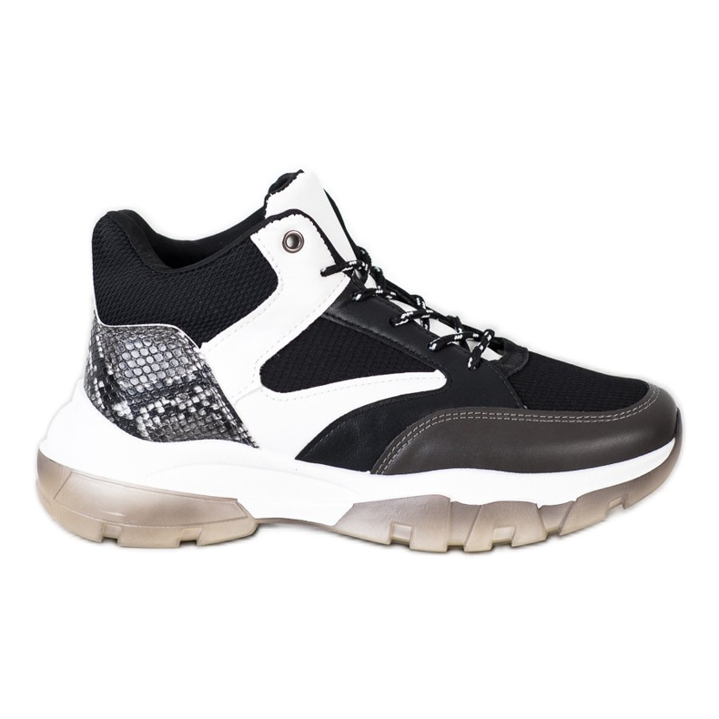 SHELOVET Casualowe Sneakersy białe czarne szare