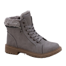 Szare traperki botki ocieplane Dorfir