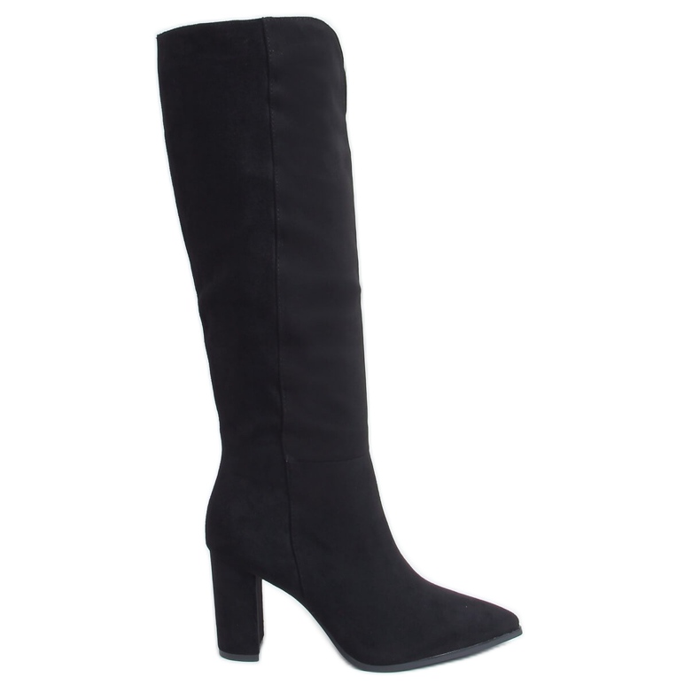 Kozaki klasyczne z wycięciem czarne RB89P Black