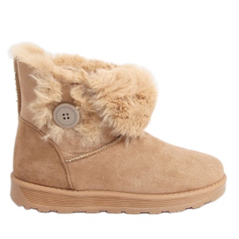 Śniegowce z guzikiem camel 258 Camel brązowe