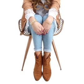 Botki damskie kowbojki camel 99-65 Camel brązowe