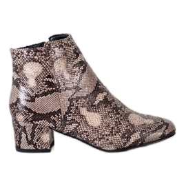 SHELOVET Botki Snake Print