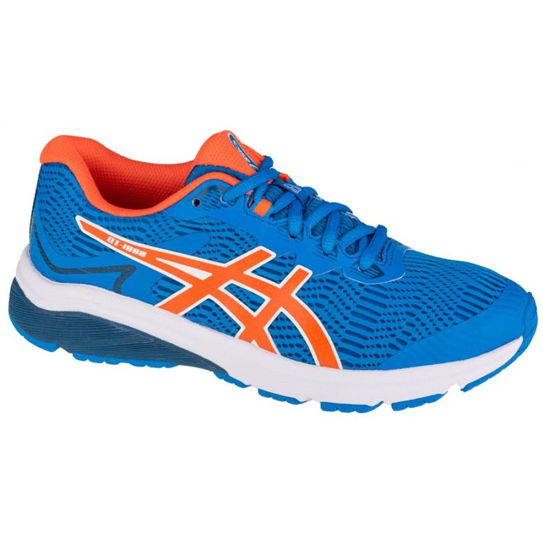 Buty Asics GT-1000 8 Gs Jr 1014A068-400 białe niebieskie pomarańczowe