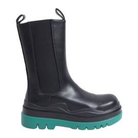 Botki motocyklowe czarne YK05 BLACK/GREEN