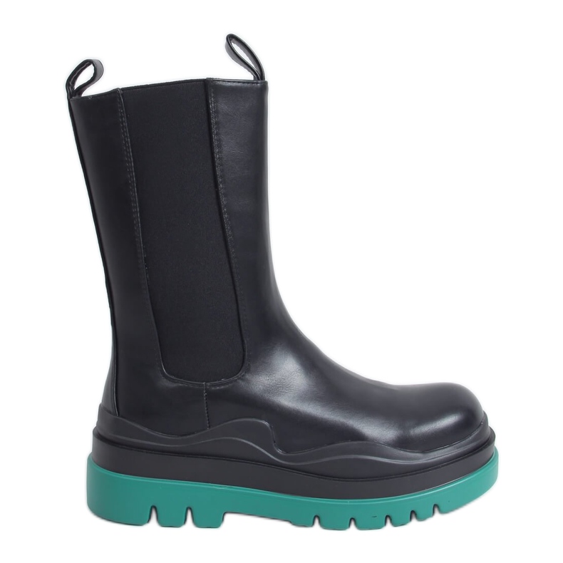 Botki motocyklowe czarne YK05 BLACK/GREEN