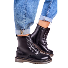 Damskie Ocieplane Trapery Glany Matowe Czarne Thunder