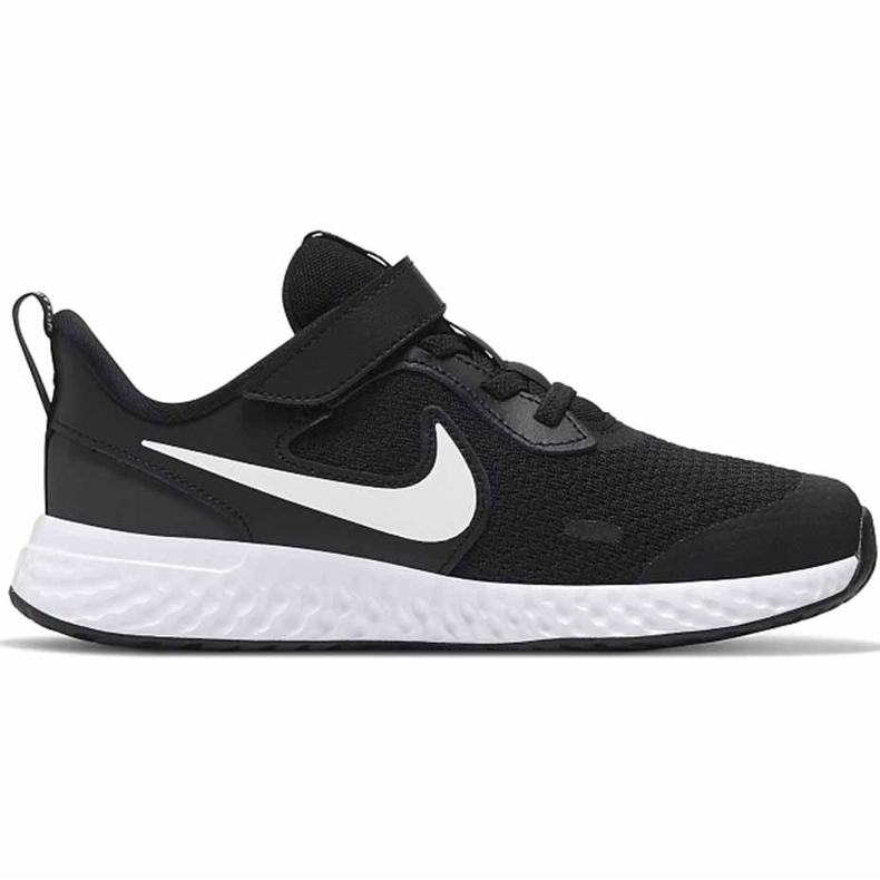 Buty dla dzieci Nike Revolution 5 czarno-białe BQ5672 003 czarne