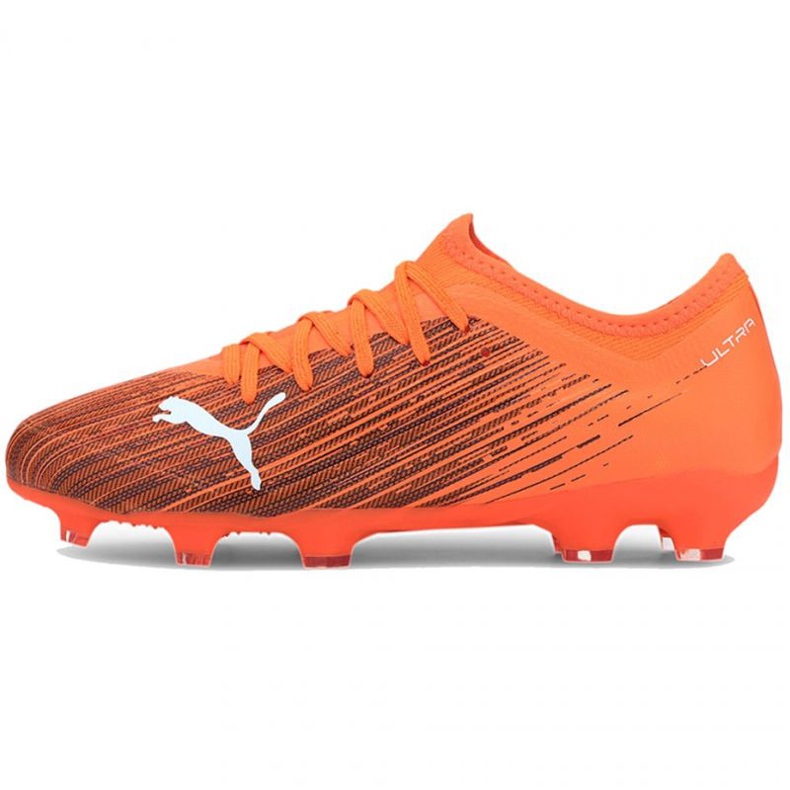 Buty piłkarskie Puma Ultra 3.1 Fg Ag Jr 106098 01 wielokolorowy, pomarańczowy pomarańcze i czerwienie