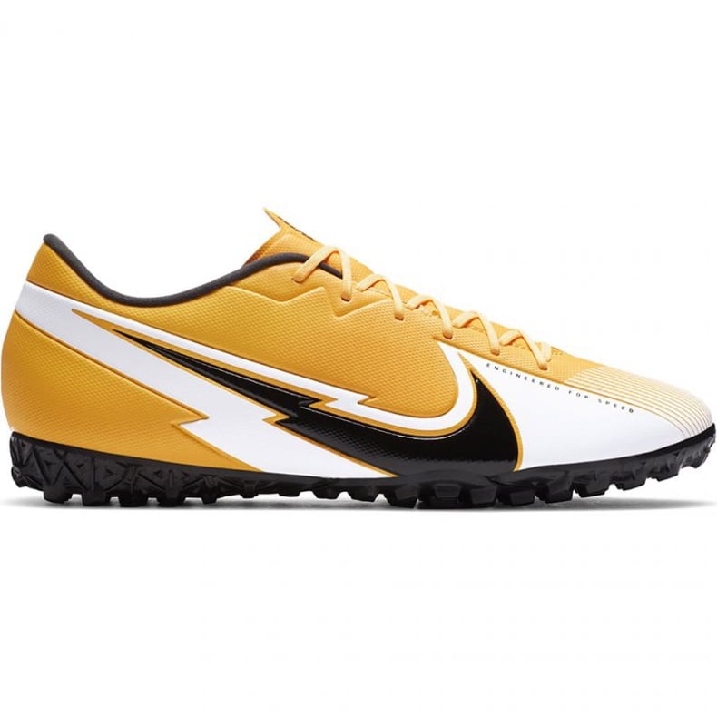 Buty piłkarskie Nike Mercurial Vapor 13 Academy Tf M AT7996 801 czarny, pomarańczowy, żółty żółcie