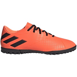 Buty piłkarskie adidas Nemeziz 19.4 Tf M EH0304 pomarańczowe wielokolorowe