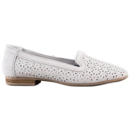 Filippo Skórzane Lordsy Z Cyrkoniami szare