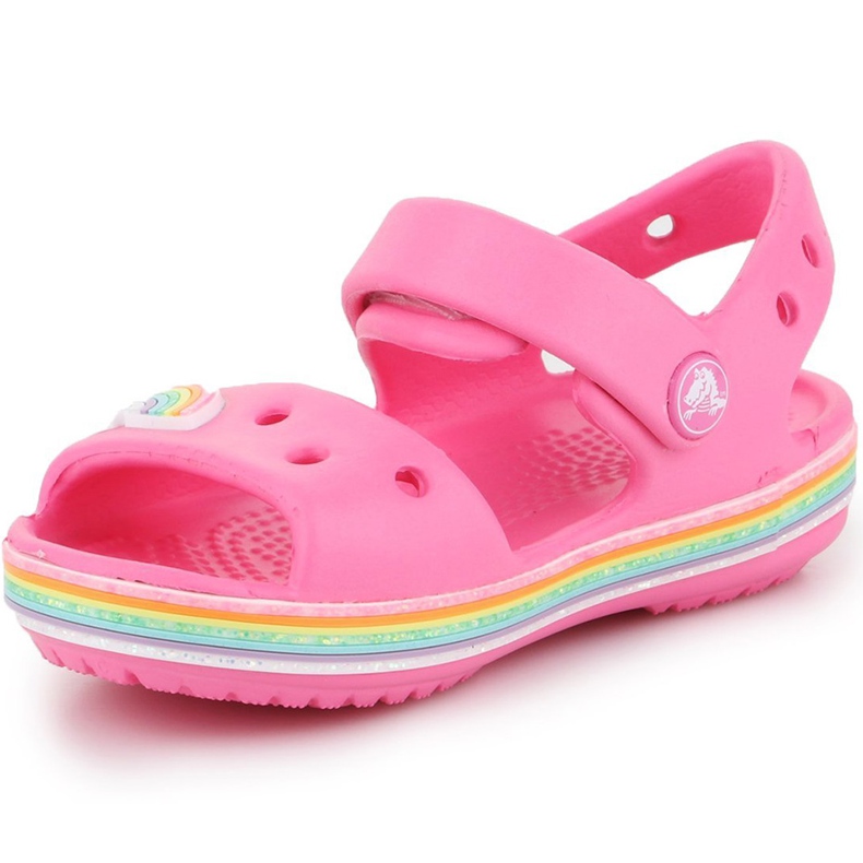 Crocs sandały dla dzieci Crocband Imagination Sandal Ps różowe 206145 669