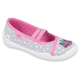 Befado obuwie dziecięce  116X285 różowe szare