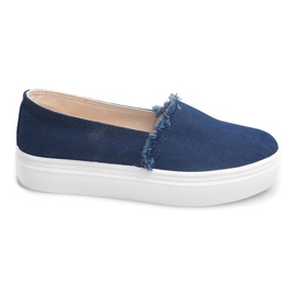 Slip On Jeans 80138 Granatowy granatowe