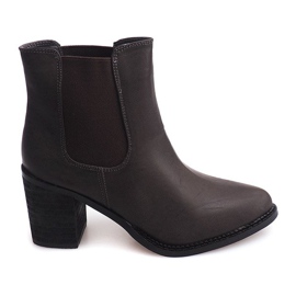 Botki Na Słupku F024 Szary szare