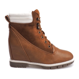 Ocieplane Timberki Na Kotrunie CN865 Camel brązowe