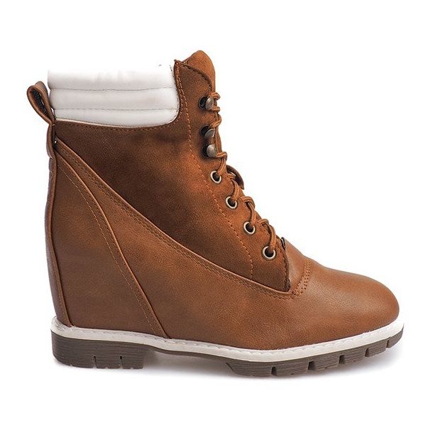 Ocieplane Timberki Na Kotrunie CN865 Camel brązowe